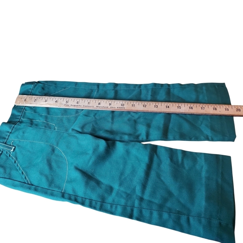 Vntg 70s Green Kids Pants. Single Stich. Rare. 4T. #0209 - Picture 12 of 13